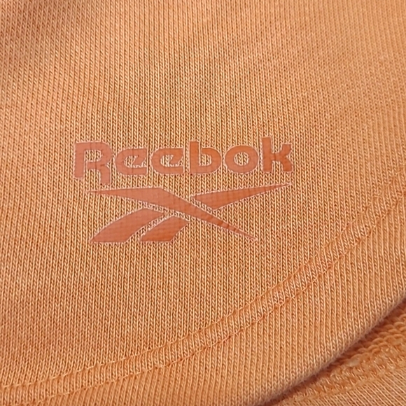 Reebok Identity French Terry Shorts | Peach Orange Drawstring Women’s XS - Picture 8 of 10